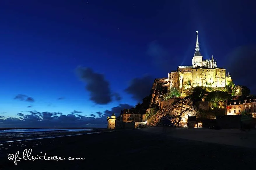 Mont Saint-Michel at night