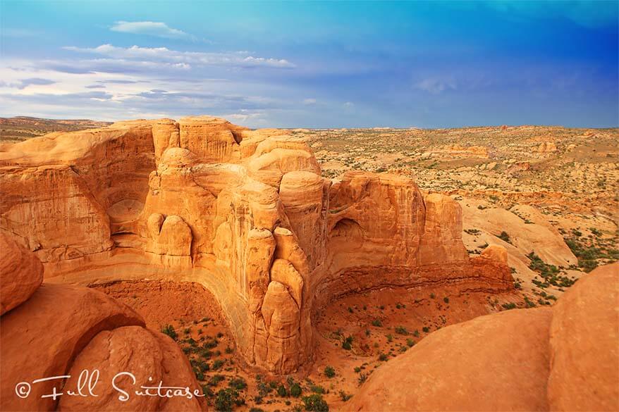 Scenic lookout close to the the Delicate Arch