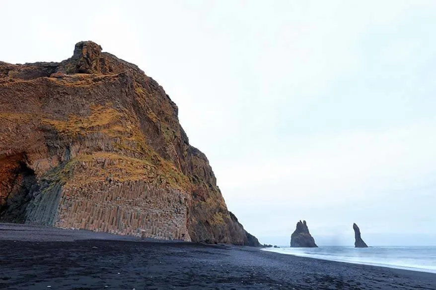 Basalt columns at Vik black sand beach (Reynisfjara) in Southern Iceland