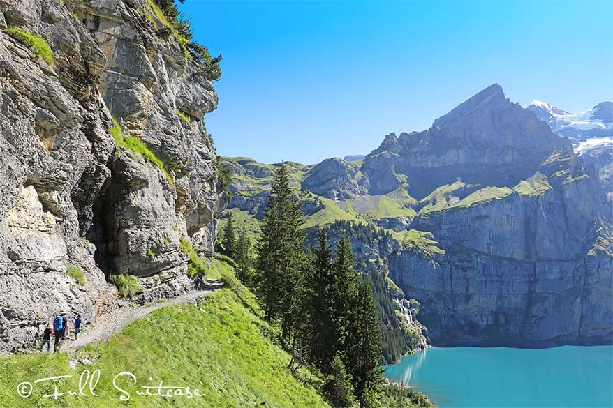 Hiking from Oeschinensee to Unterbergli