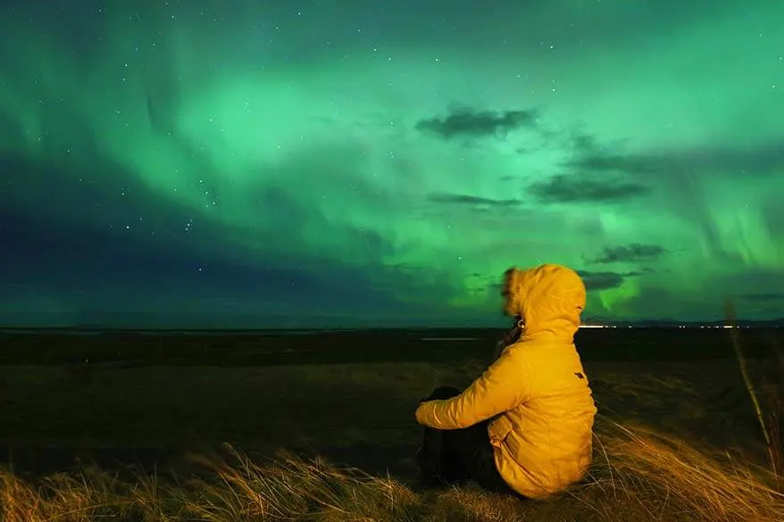 Watching northern lights in Iceland