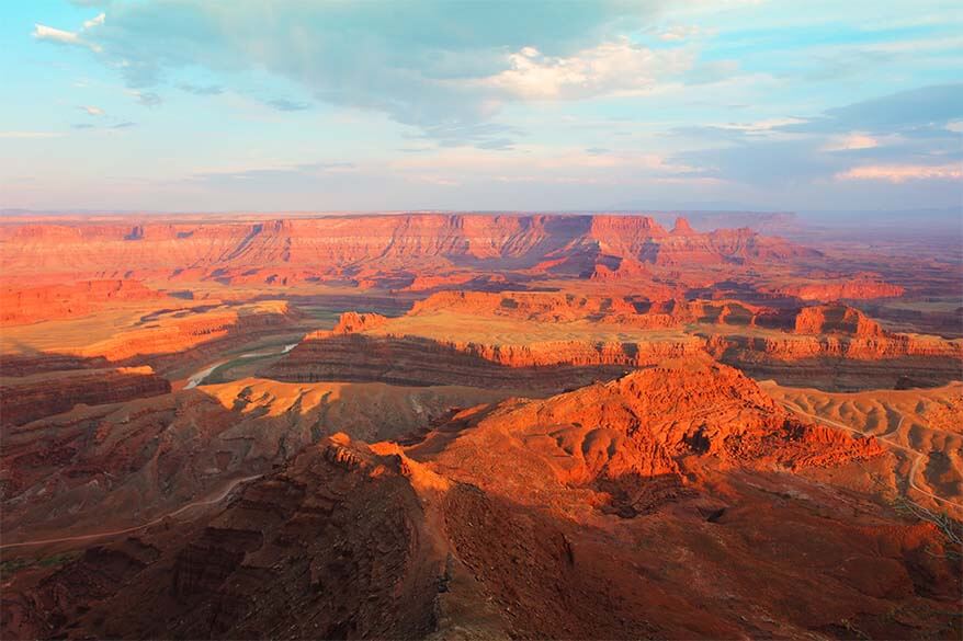 Sunset at Dead Horse Point State Park Utah USA