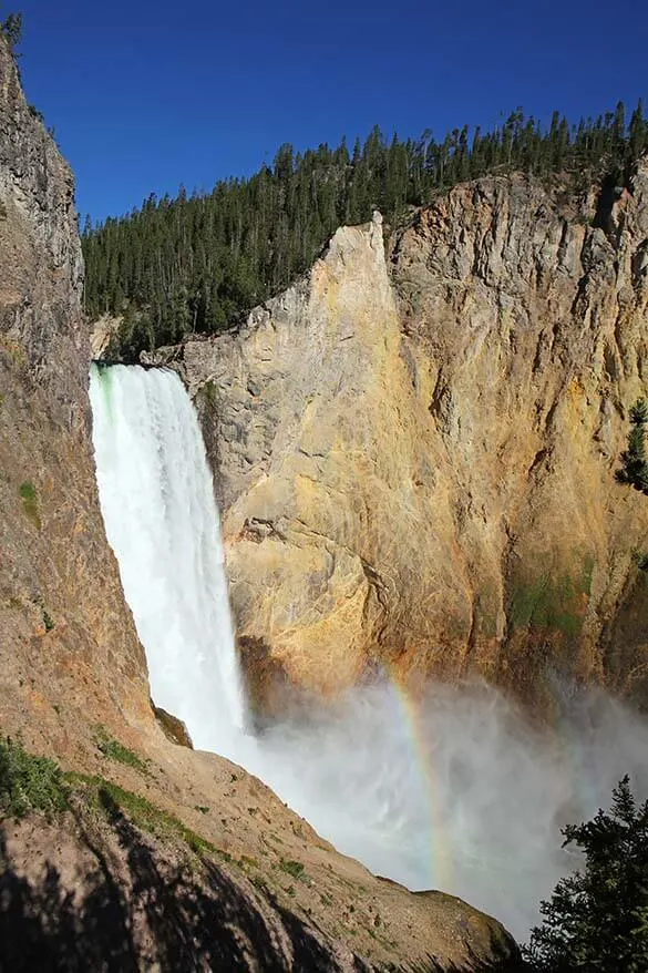 Lower Falls of Grand Canyon of Yelowstone as seen from Uncle Tom's Trail