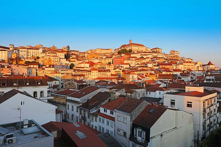 Coimbra old town at sunset