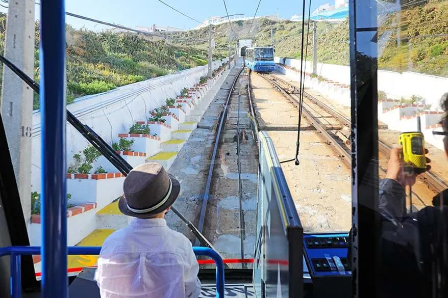 Nazare funicular in Portugal