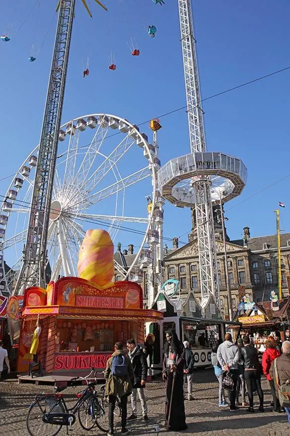 Dam Square kermis in Amsterdam