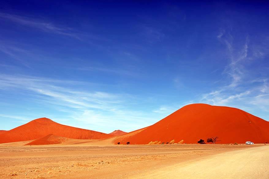 Sossusvlei scenic road in Namibia