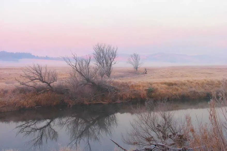 Drakensbergen on a cold winter morning in July