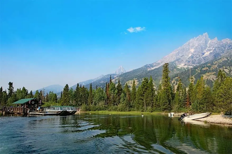 Best way to spend one day in Grand Teton National Park is to take a Jenny Lake boat and hike to Hidden Falls and Inspiration Point