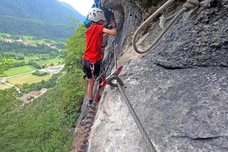 Via Ferrata with kids - Ferrata Preore Trentino Italy