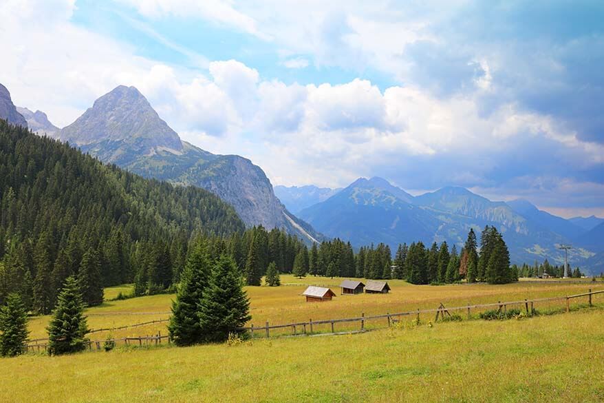 Ehrwalder Alm in Tiroler Zugspitz Arena in summer (Austria)