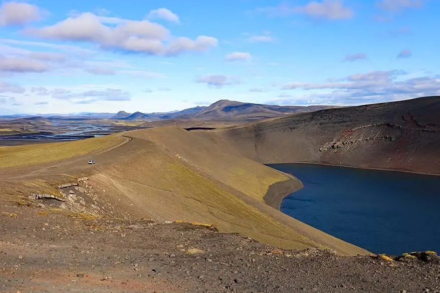 Ljottipollur lake in the highlands of Iceland