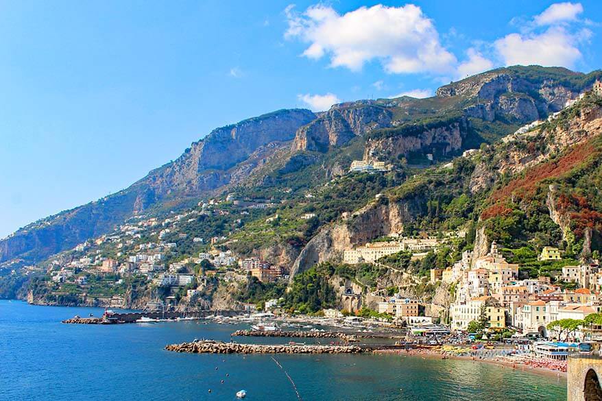 Amalfi town is just one of the places to see along the beautiful Amalfi Coast in Italy