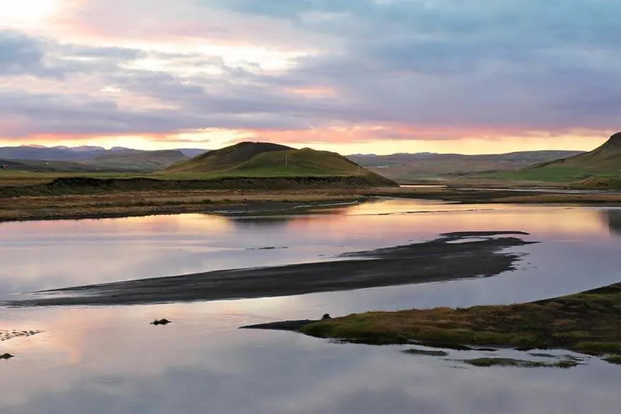 Beautiful sunset in Iceland