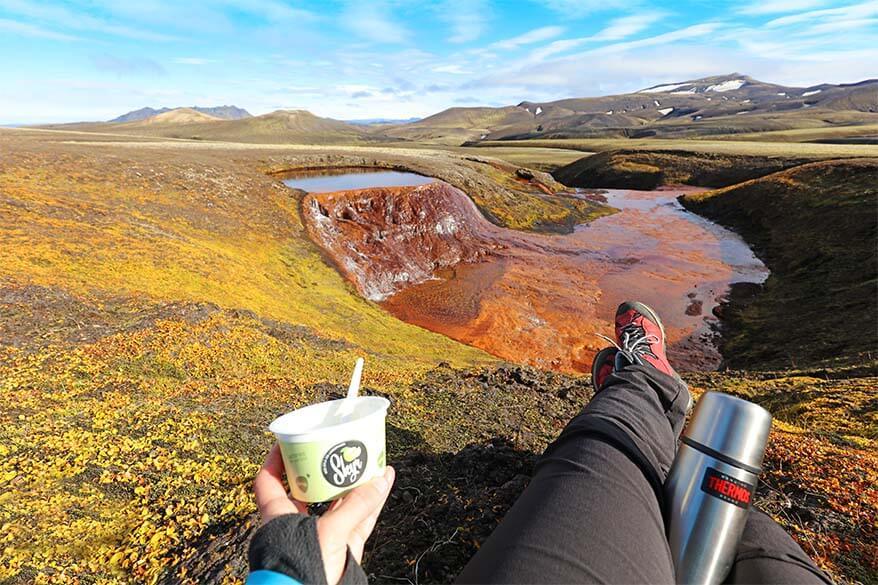 Picnic for lunch is one of the easiest ways to save time and money in Iceland