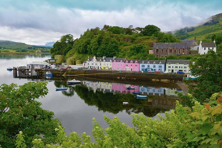 Portree village is one of the best places to stay on the Isle of Skye