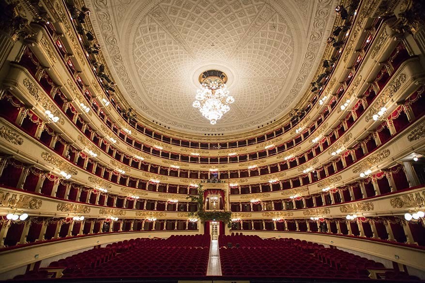 La Scala Opera theatre interior - Milan Italy