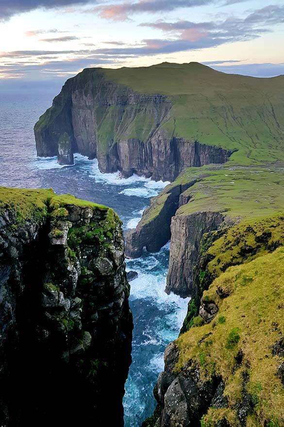 Stunning coastline near Sandvik on Suduroy island