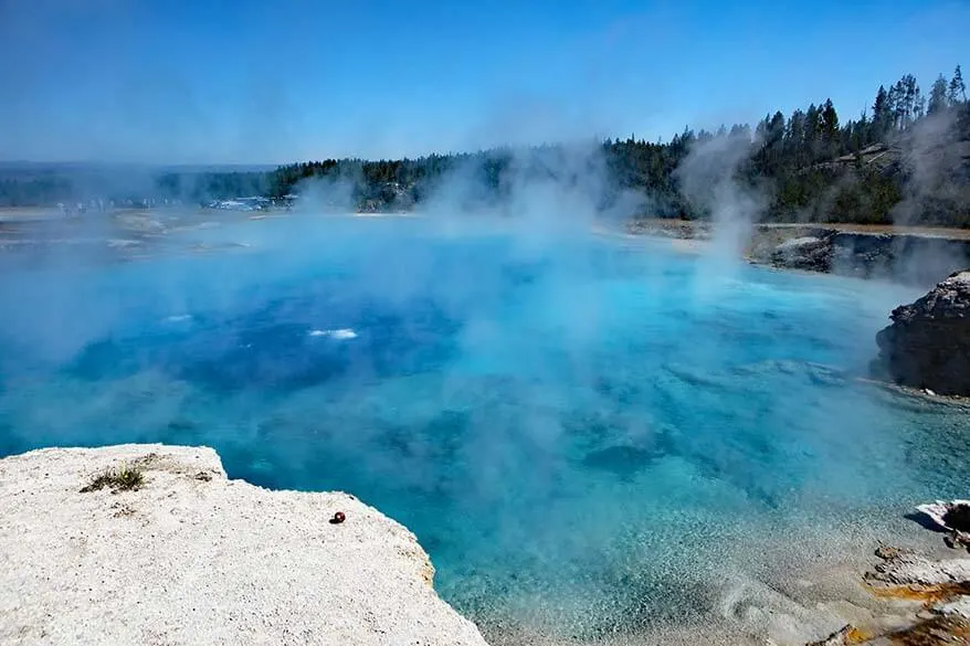 Excelsior Geyser at Midway Geyser Basin in Yellowstone National Park