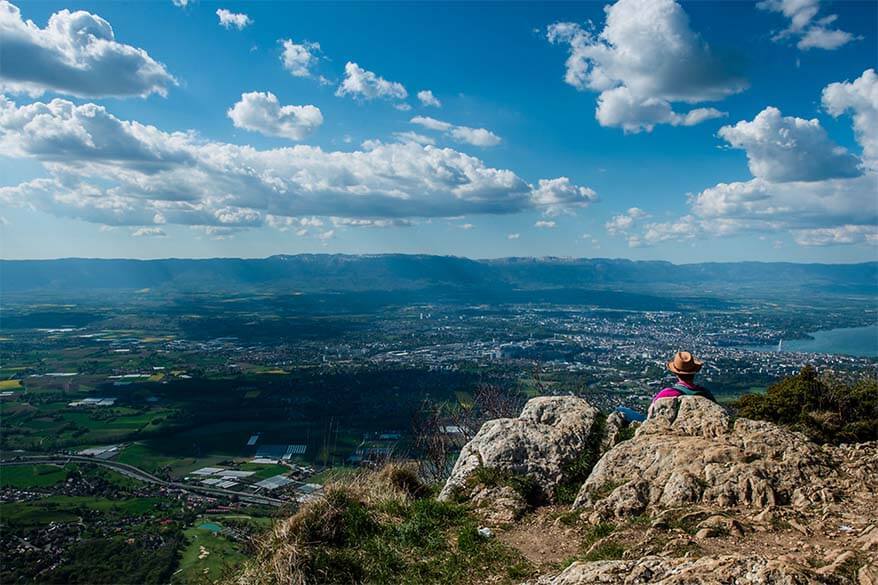 View from Mont Saleve - one of the best places to visit near Geneva Switzerland