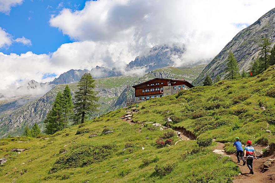 Rifugio Val di Fumo - Shelter of the Valley of Smoke in Trentino Italy