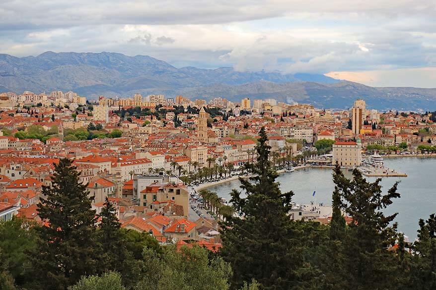 Marjan Hill viewpoint in Split Croatia