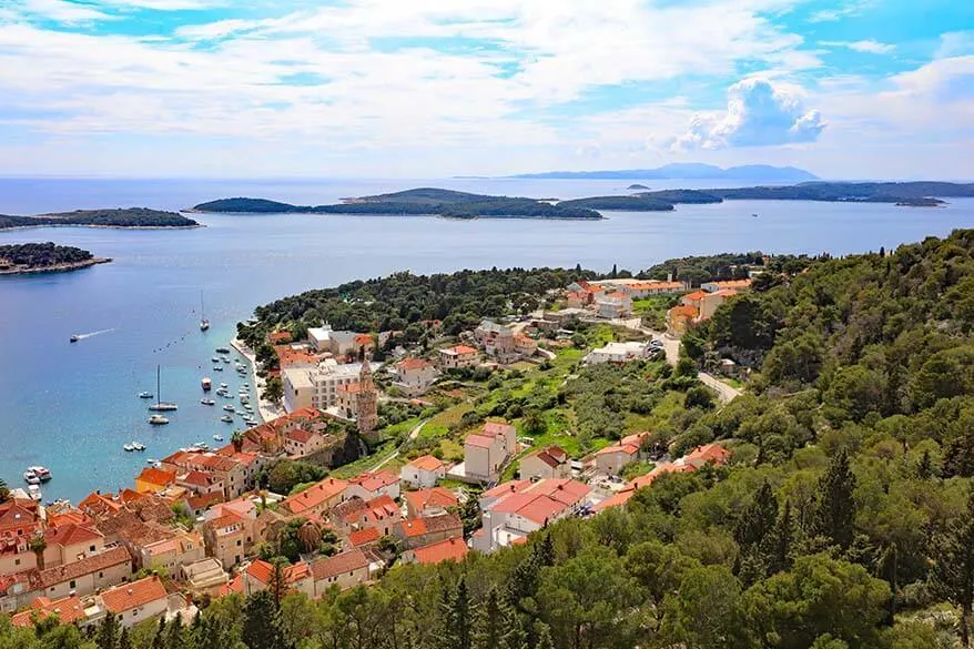 Paklinski Islands as seen from Spanjola fort in Hvar