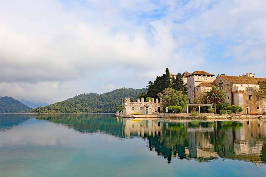 St Mary’s island monastery in Mljet National Park Croatia