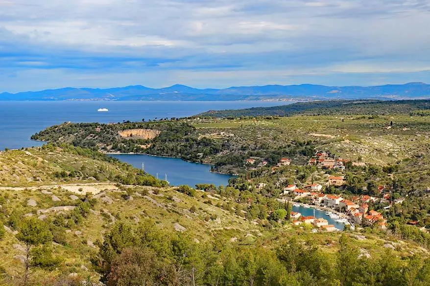 Scenic roads on Brac island in Croatia