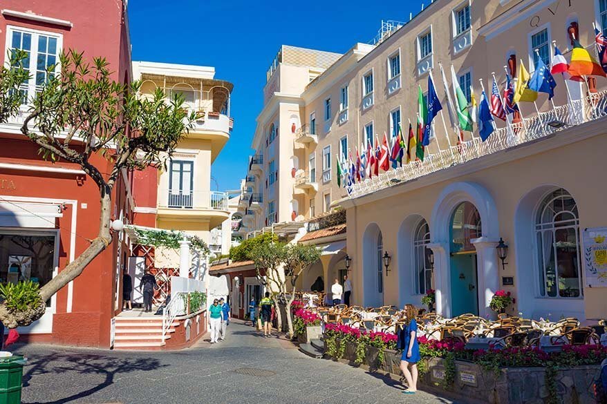 Via Camerelle in Capri Italy