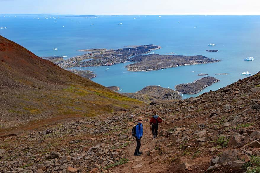 Hiking to Lyngmark Glacier on Disko Island in Greenland