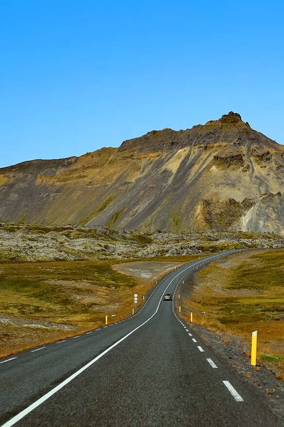 Road on Snaefellsnes Peninsula in Iceland