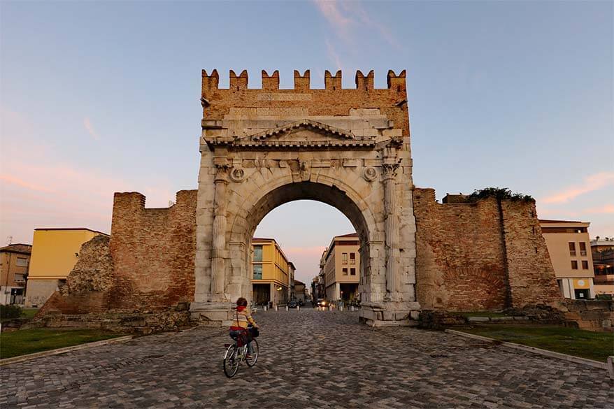 Arch of Augustus in Rimini Italy