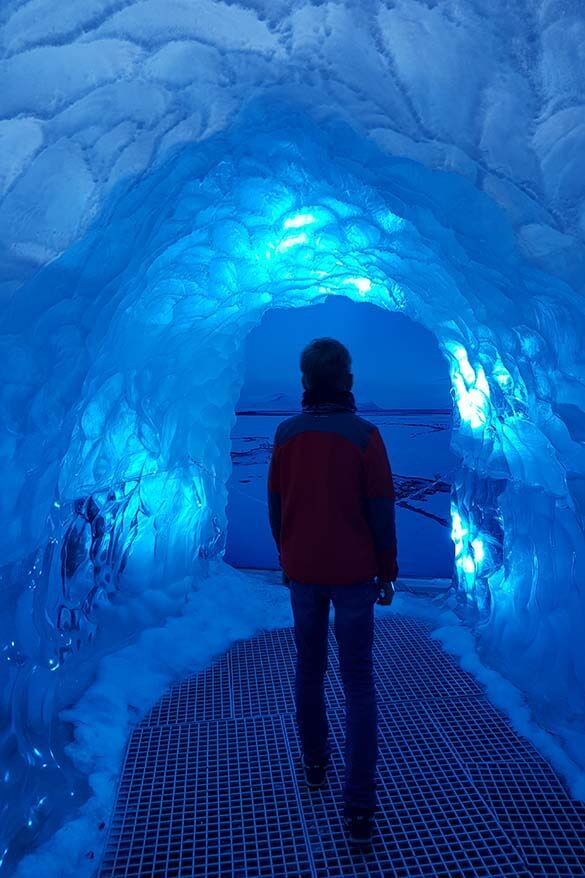 Ice Tunnel at Perlan Museum in Reykjavik