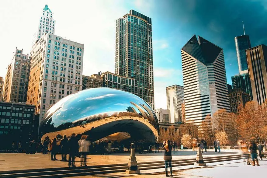 Millennium Park and The Bean in Chicago