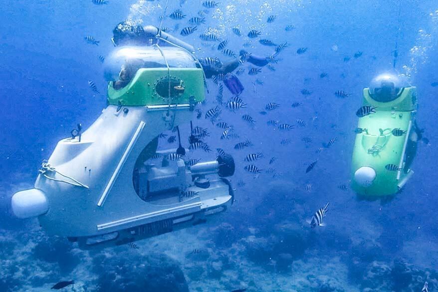 Fun things to do in Mauritius - diving with subscooter