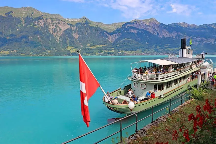 Historic paddle steamer on Brienzersee in Interlaken