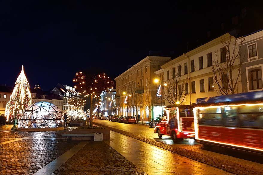 Christmas market on the Town Hall Square in Vilnius