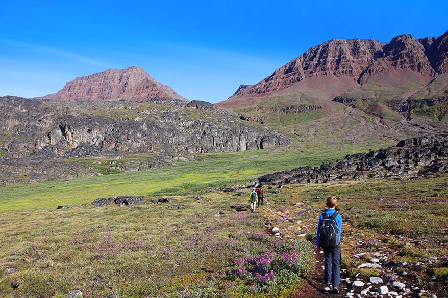 Hiking to Lyngmark Glacier on Disko Island, Greenland