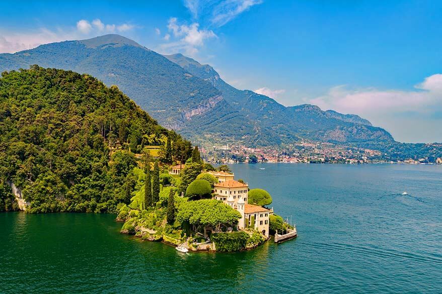 Villa Balbianello at Lake Como in Italy