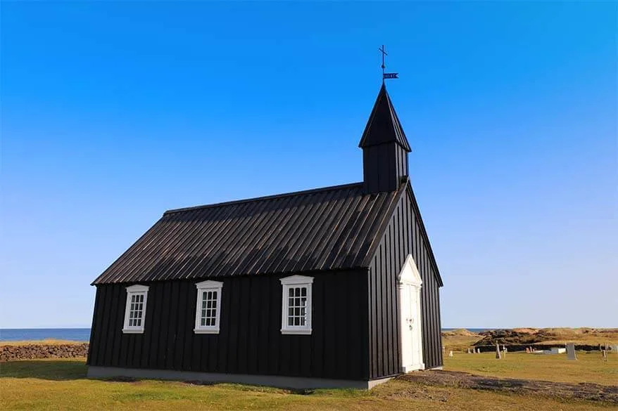 Budakirkja in Budir on Snaefellsnes Peninsula Iceland