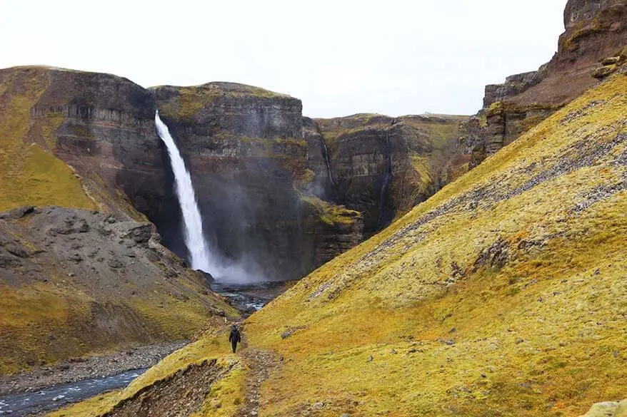 Hiking to Haifoss