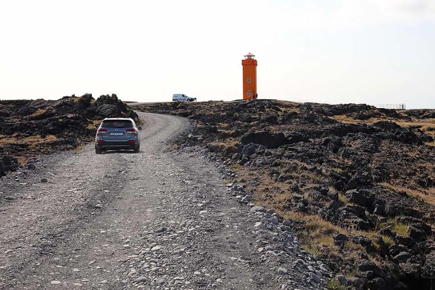 Driving on the F-roads in Snaefellsnes Peninsula in Iceland