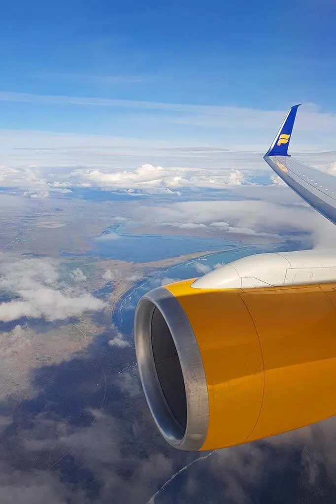 Flying above Iceland