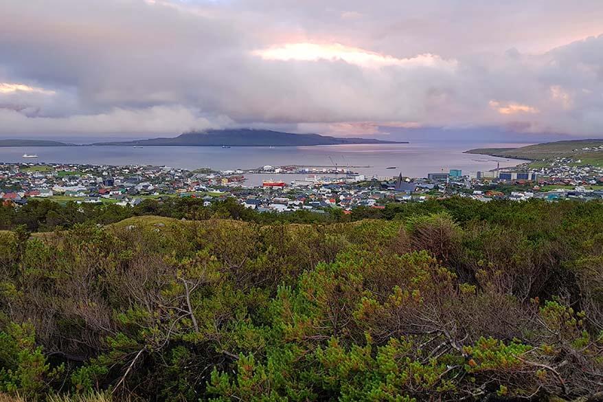 View over Torshavn from Hotel Foroyar - one of the best hotels in Faroe Islands