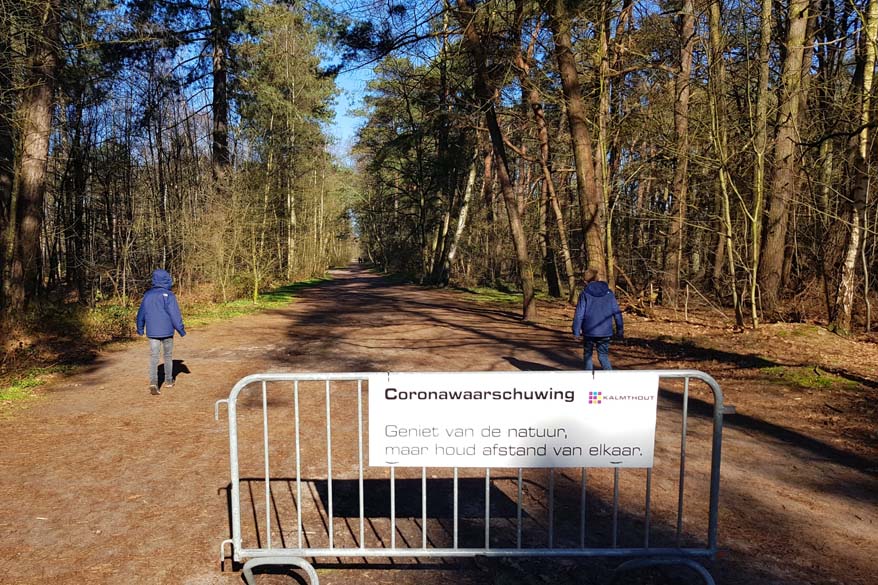 Kalmthoutse Heide in Belgium - corona warning - enjoy nature but keep distance