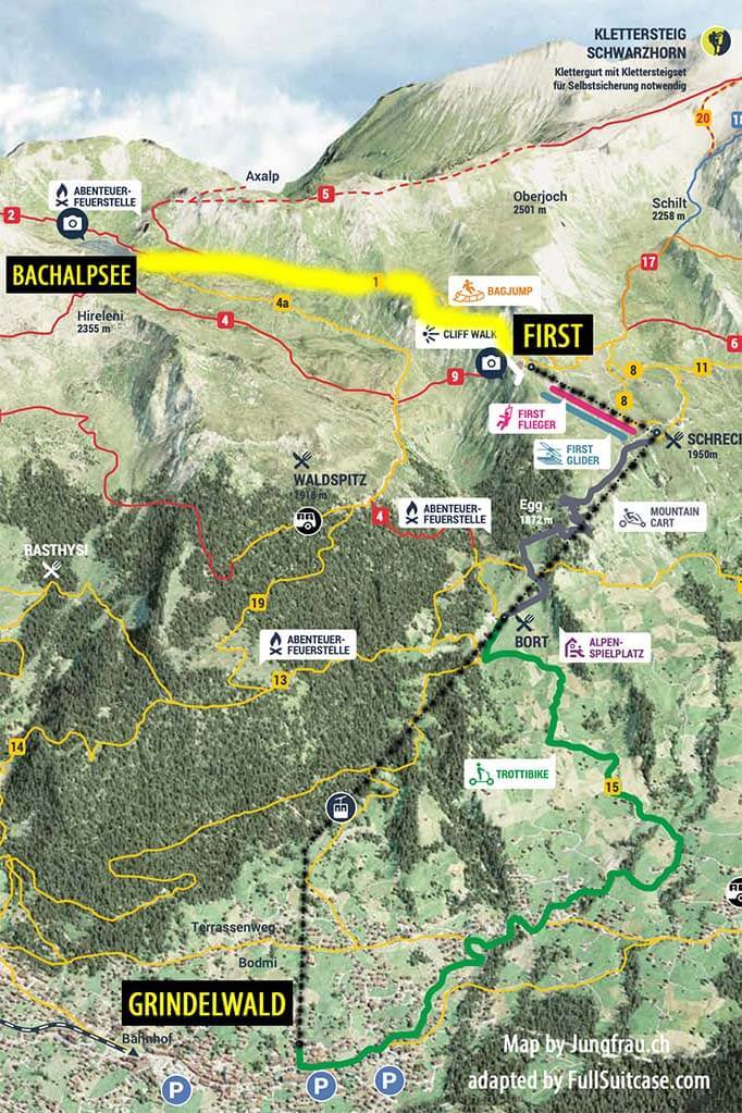 Bachalpsee hike map