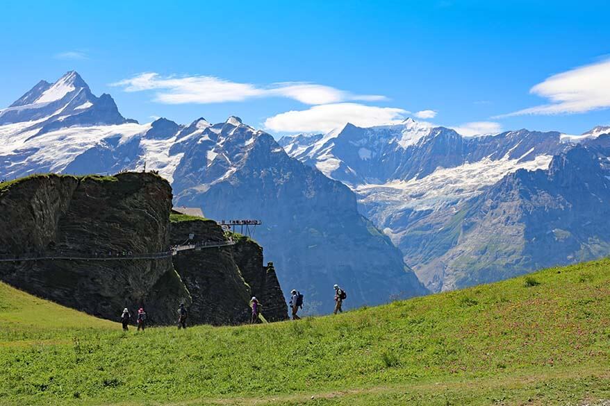 First Cliff Walk as seen from Bachalpsee Hike