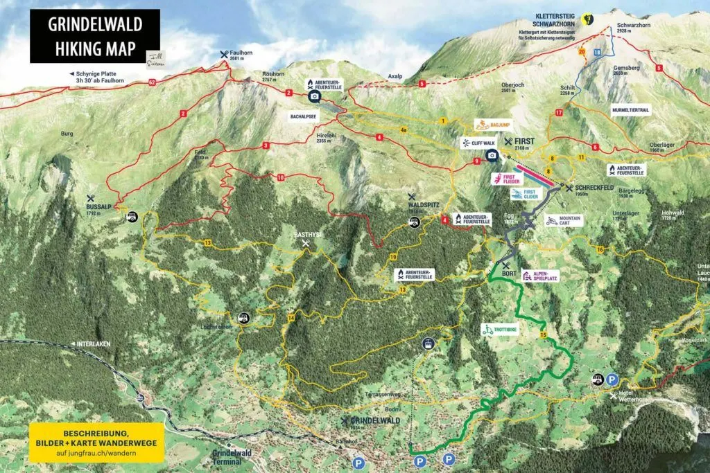 Grindelwald hiking map