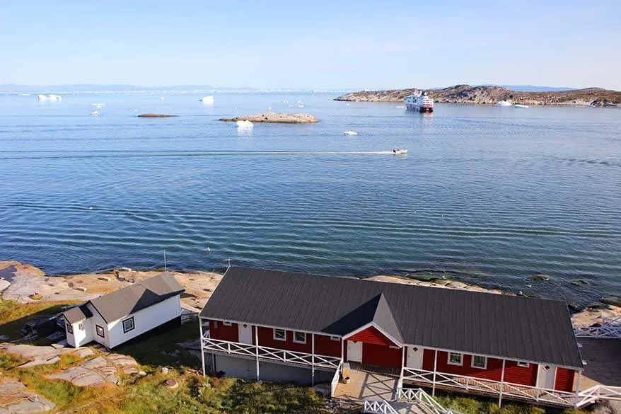 Ilulissat harbor as seen from Hotel Hvide Falke